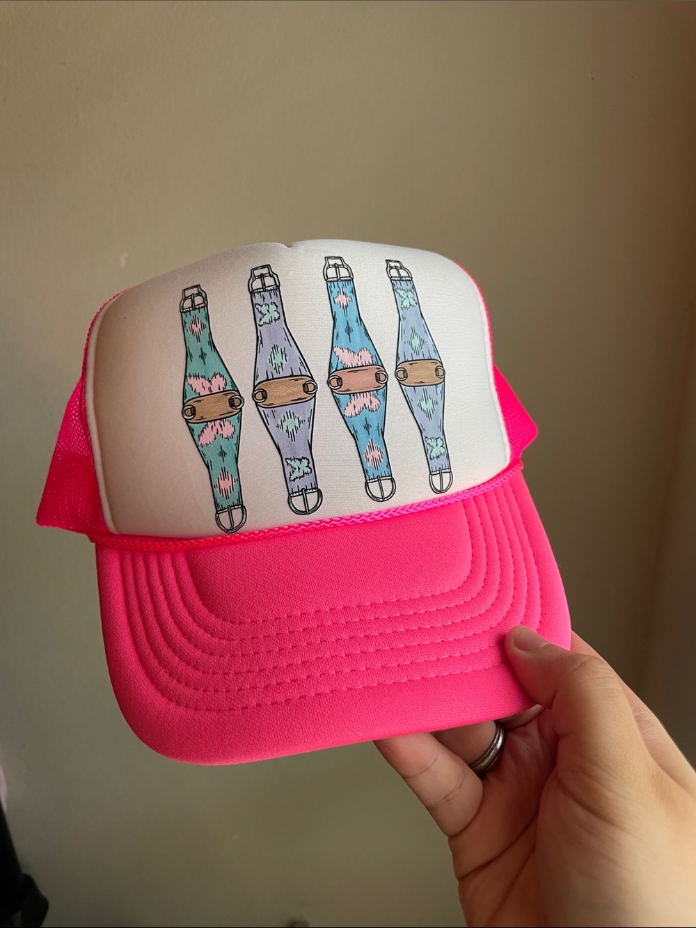 Pink Horse Cinch Western Trucker Hat